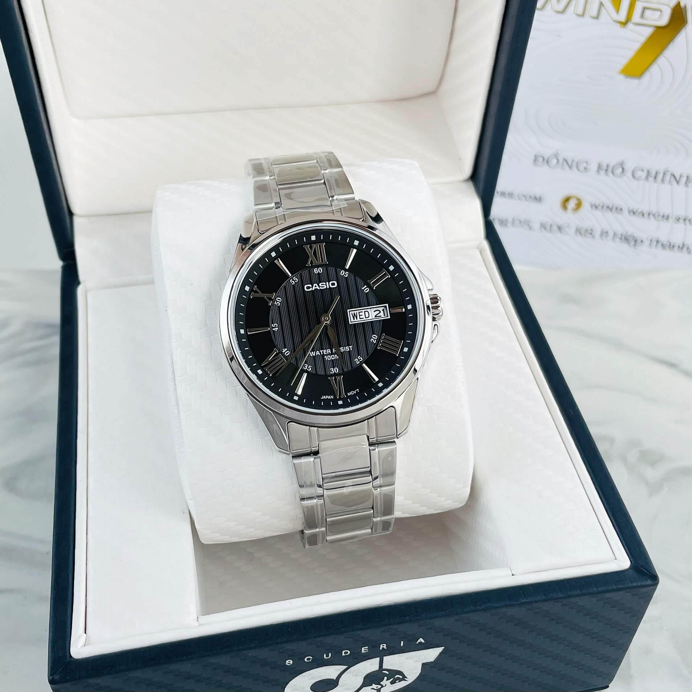 CASIO MTP-1384D-1AV 2 đồng hồ Nam Casio MTP-1384D-1AVDF