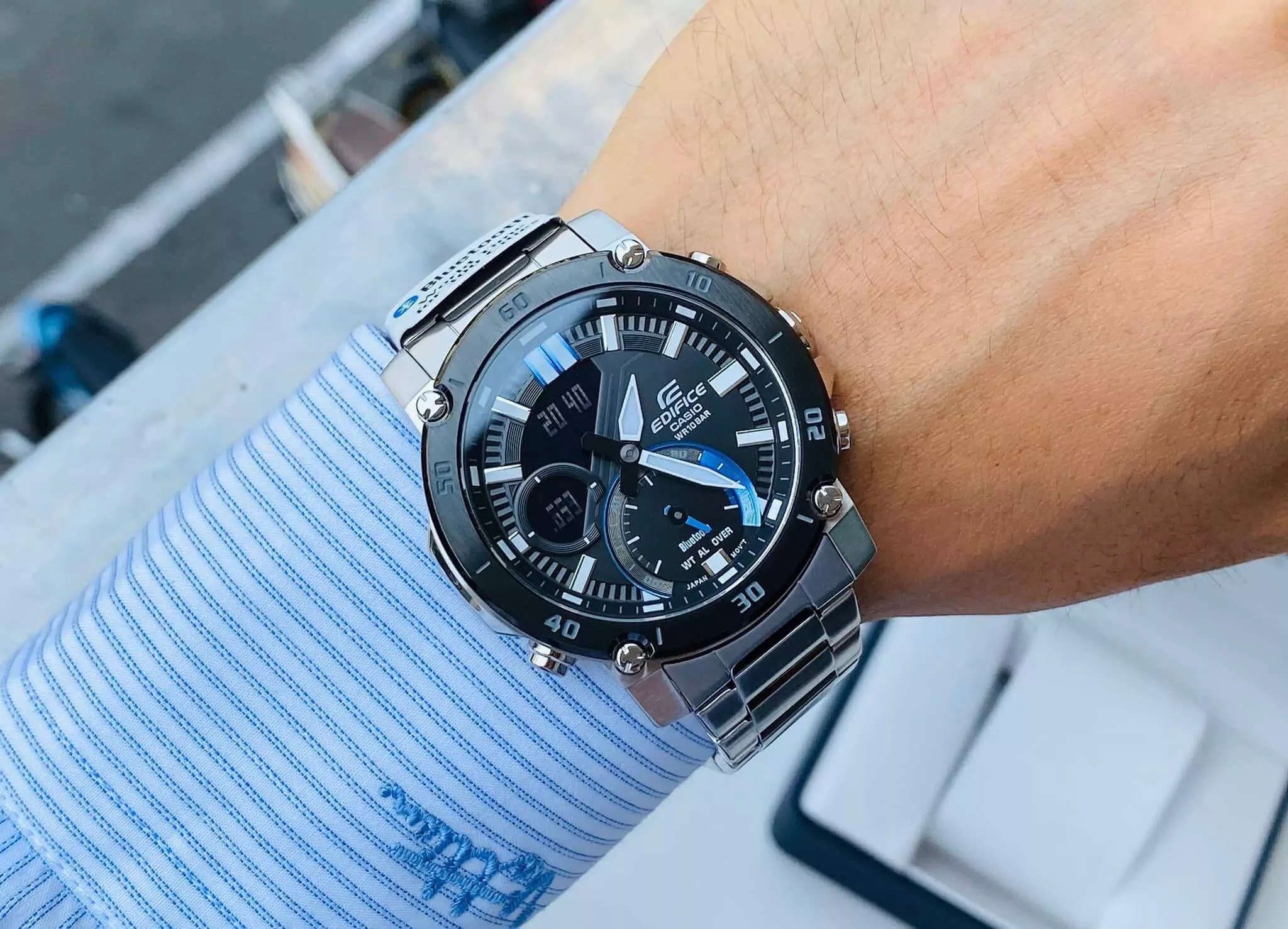 EDIFICE ECB-20DB-1A | BLUETOOTH 5 ĐỒNG HỒ NAM CASIO edifice ecb-20db-1a