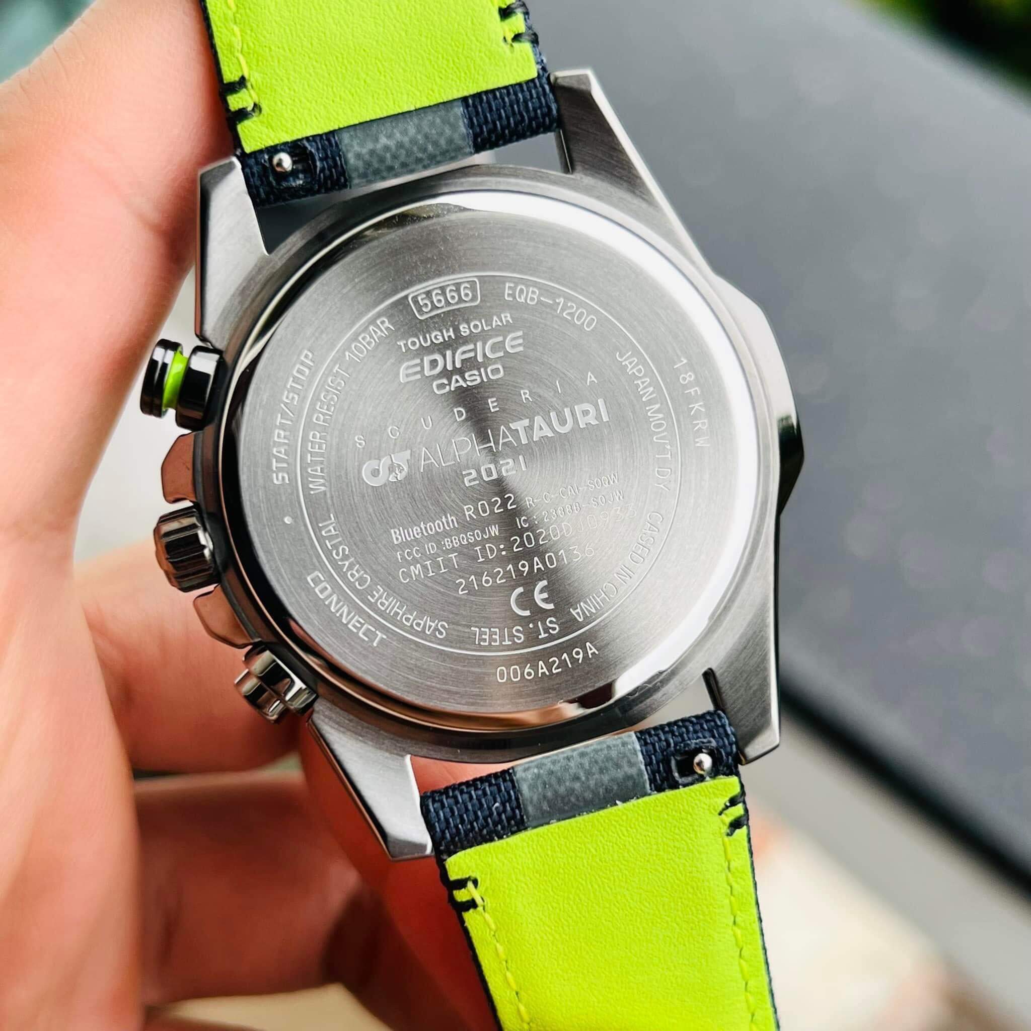 EDIFICE EQB-1200AT-1A | PHIÊN BẢN GIỚI HẠN | KÍNH SAPPHIRE – PIN NĂNG LƯỢNG MẶT TRỜI – BLUETOOTH 7 EQB-1200AT-1A