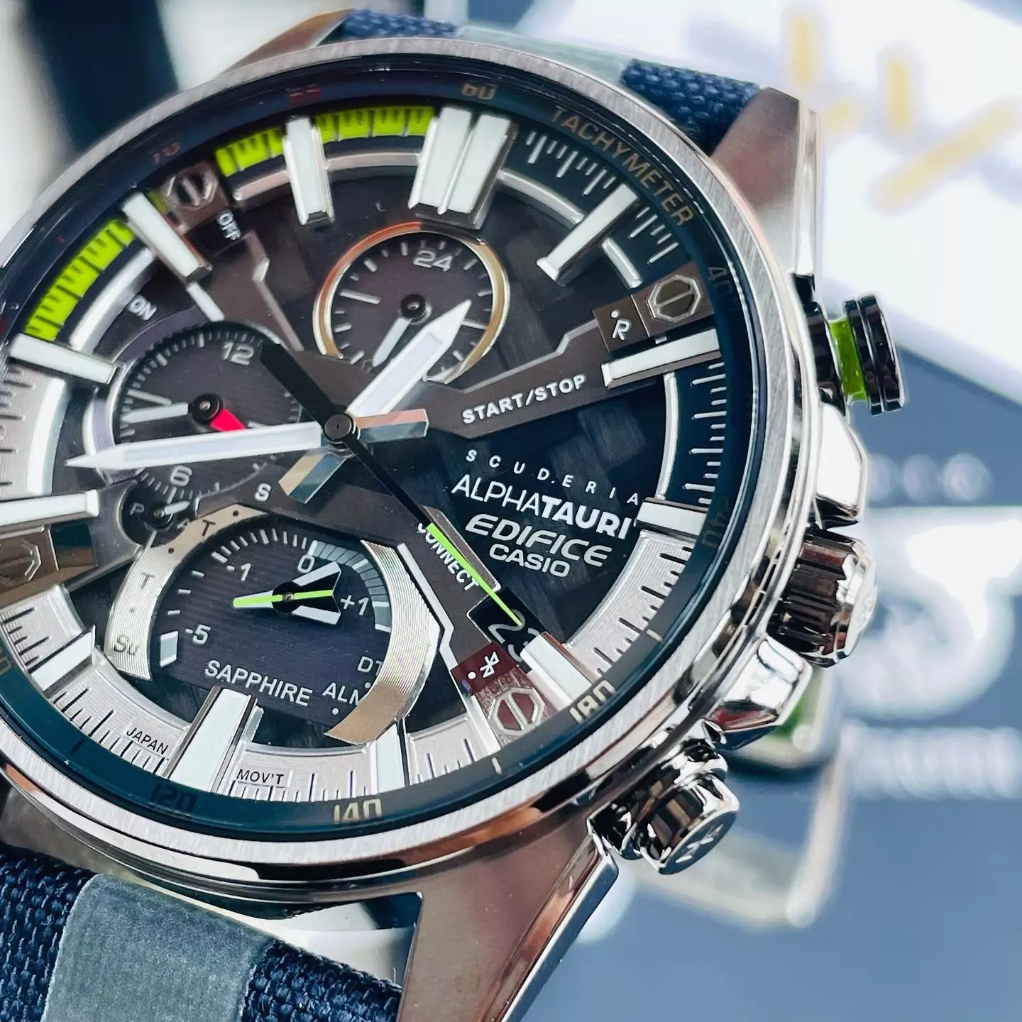 EDIFICE EQB-1200AT-1A | PHIÊN BẢN GIỚI HẠN | KÍNH SAPPHIRE – PIN NĂNG LƯỢNG MẶT TRỜI – BLUETOOTH 3 ĐỒNG HỒ NAM CASIO Edfiice EQB-1200AT-1A