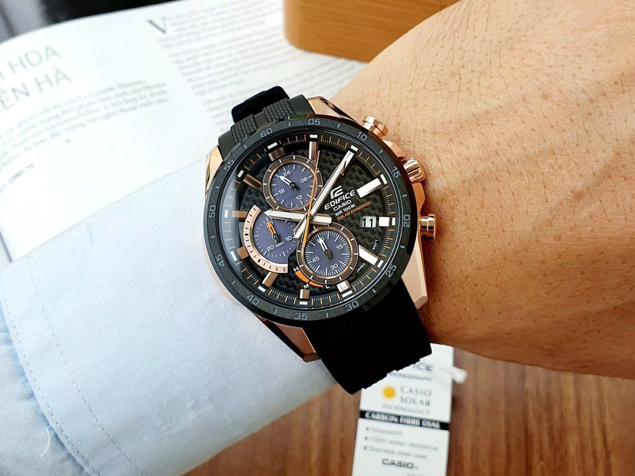 EDIFICE EQS-900PB-1AV | PIN NĂNG LƯỢNG MẶT TRỜI 6 EDIFICE EQS-900PB-1AV | PIN NĂNG LƯỢNG MẶT TRỜI - Ảnh 6