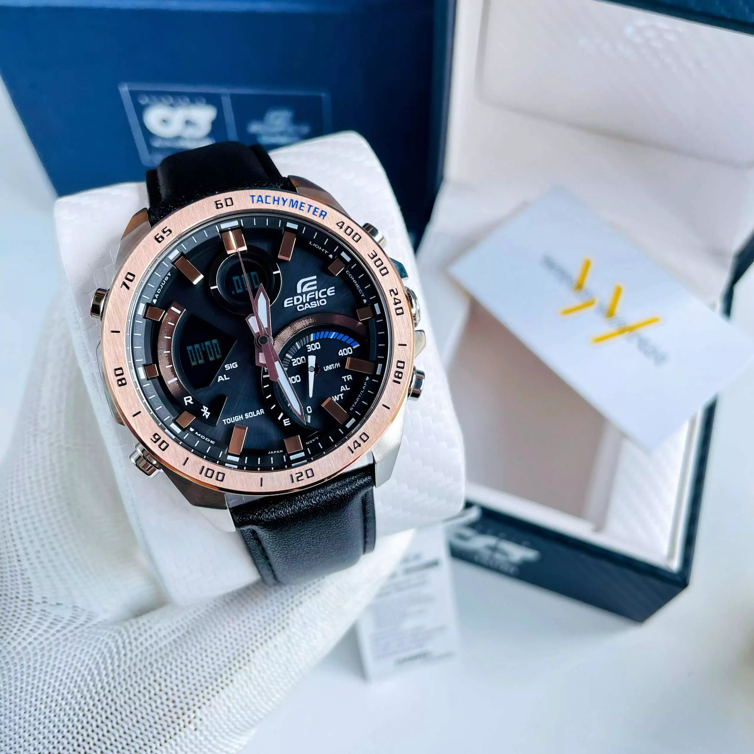 EDIFICE ECB-900GL-1B | PIN NĂNG LƯỢNG MẶT TRỜI - BLUETOOTH 3 ĐỒNG HỒ NAM CASIO EDIFICE ECB-900GL-1B