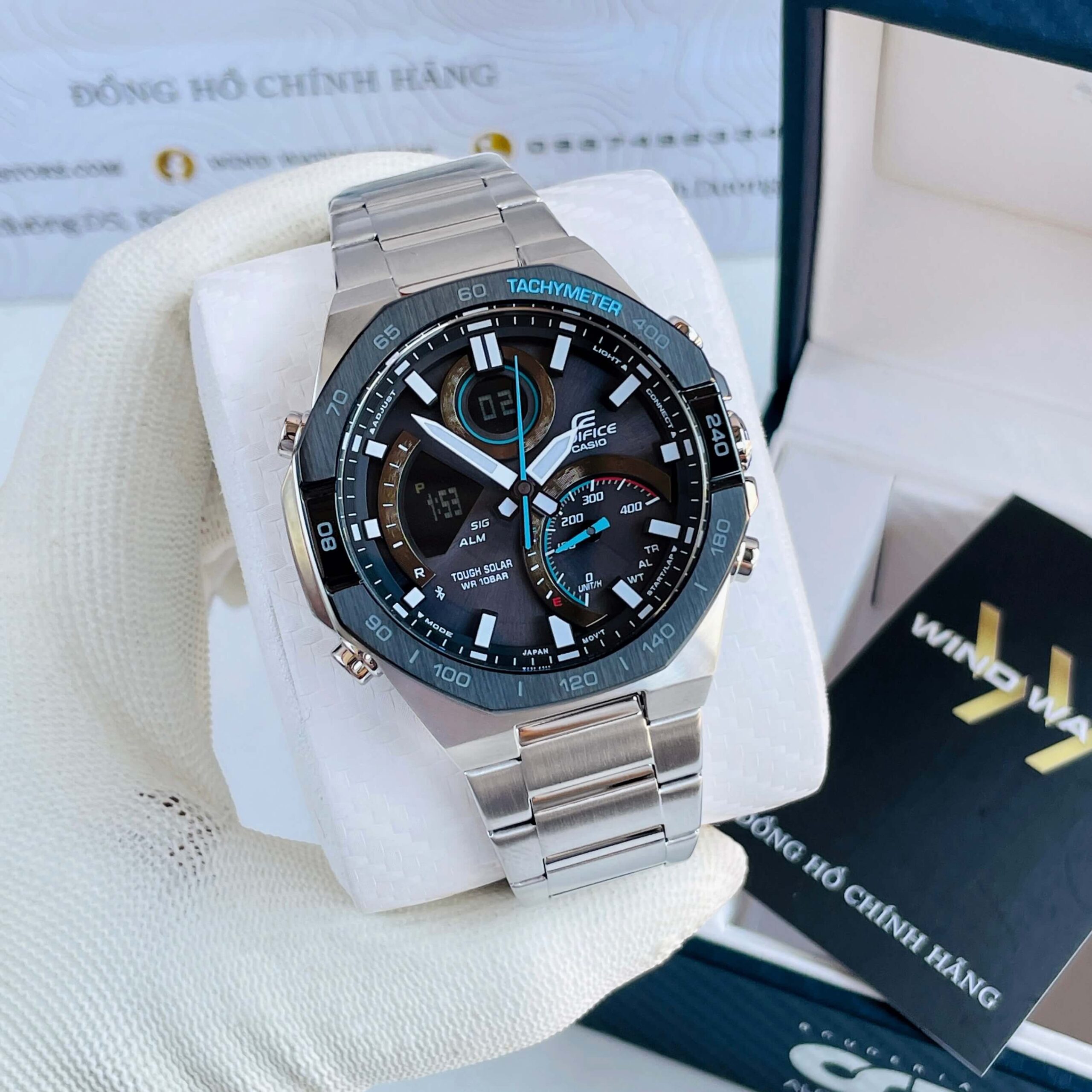 EDIFICE ECB-950DB-1A | PIN NĂNG LƯỢNG MẶT TRỜI - BLUETOOTH 3 Đồng hồ Nam Casio EDIFICE ECB-950DB-1A