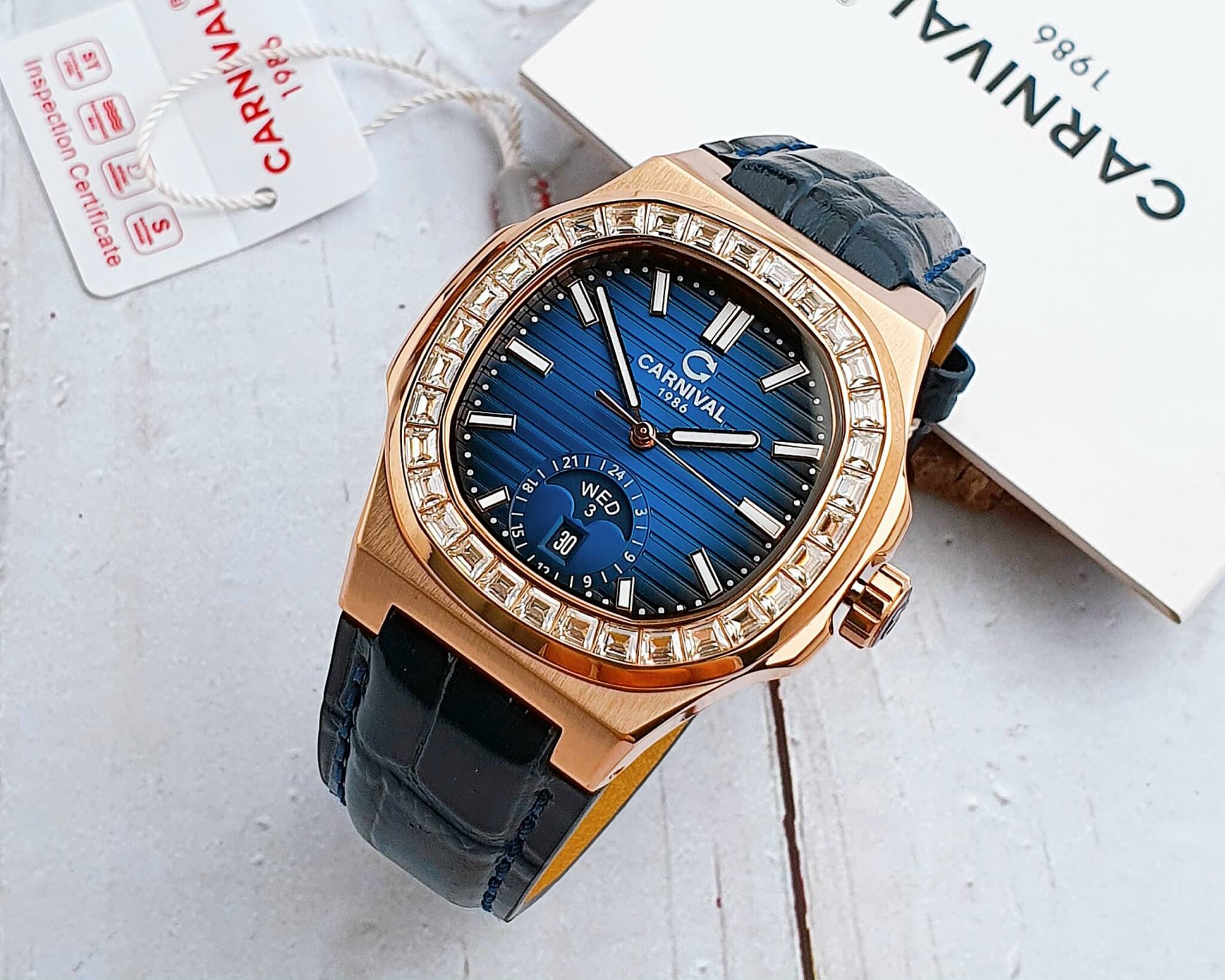CARNIVAL 8110G-VH-D-X AUTOMATIC - KÍNH SAPPHIRE 5 carnival-8110g