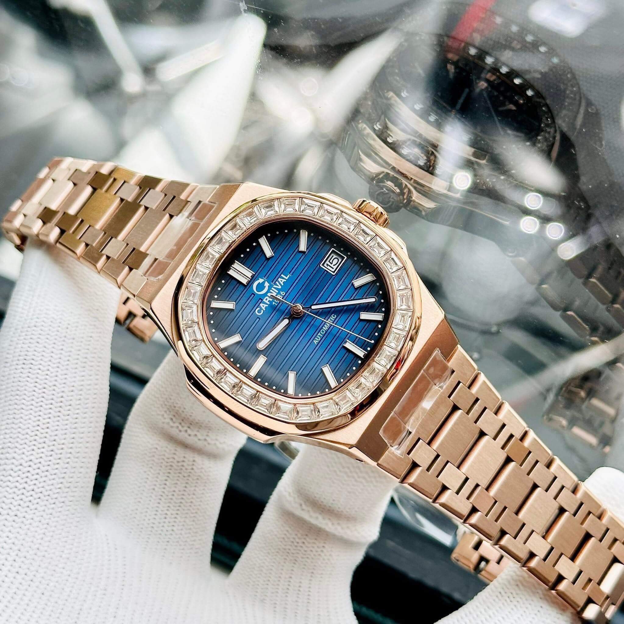 CARNIVAL 8110G-VH-KL-X AUTOMATIC - KÍNH SAPPHIRE 4 Đồng hồ Nam Carrnival 8110G