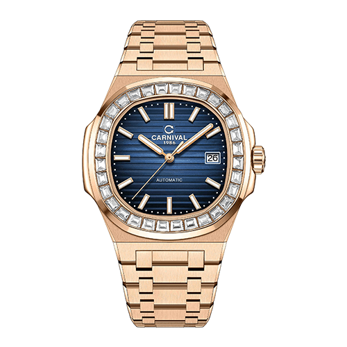 CARNIVAL 8108G-VH-X AUTOMATIC - KÍNH SAPPHIRE 1 carnival 8108g dây kim loại