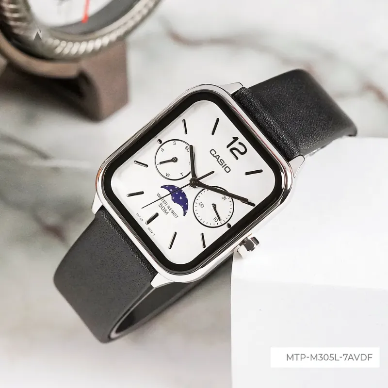 Casio MTP-M305L-7AVDF 2 Đồng hồ nam Casio MTP-M305L-7AVDF
