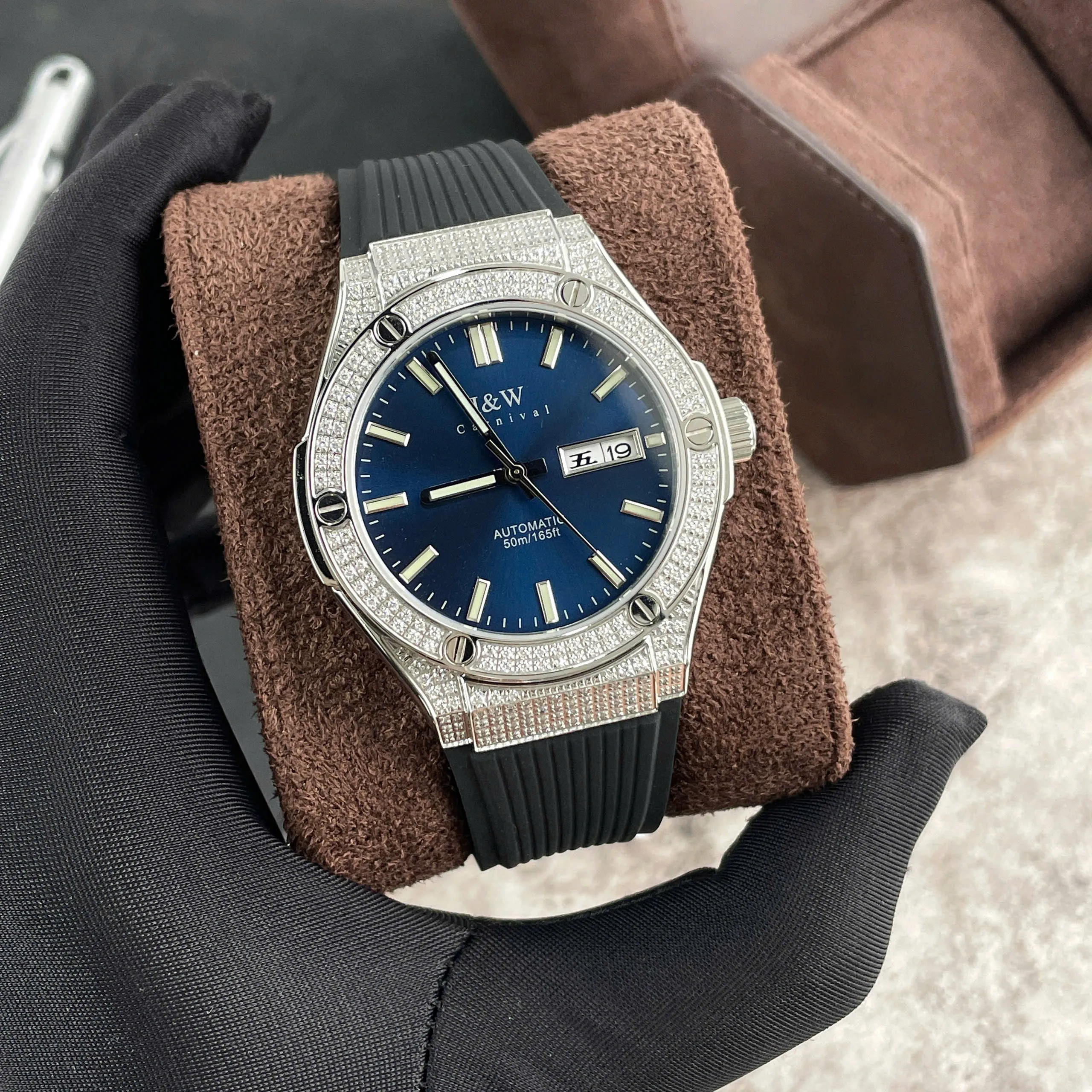 I&W Carnival 55851G - Viền Full Đá - Xanh 10 I&W Carnival 55851G - Viền Full Đá xanh