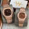 CARNIVAL COUPLE 8160-VH-N 10 Đồng hồ Cặp Carnival 8160 Rosegold Mặt Nâu