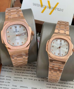 Đồng hồ Cặp Carnival 8160 Rosegold Mặt Trắng