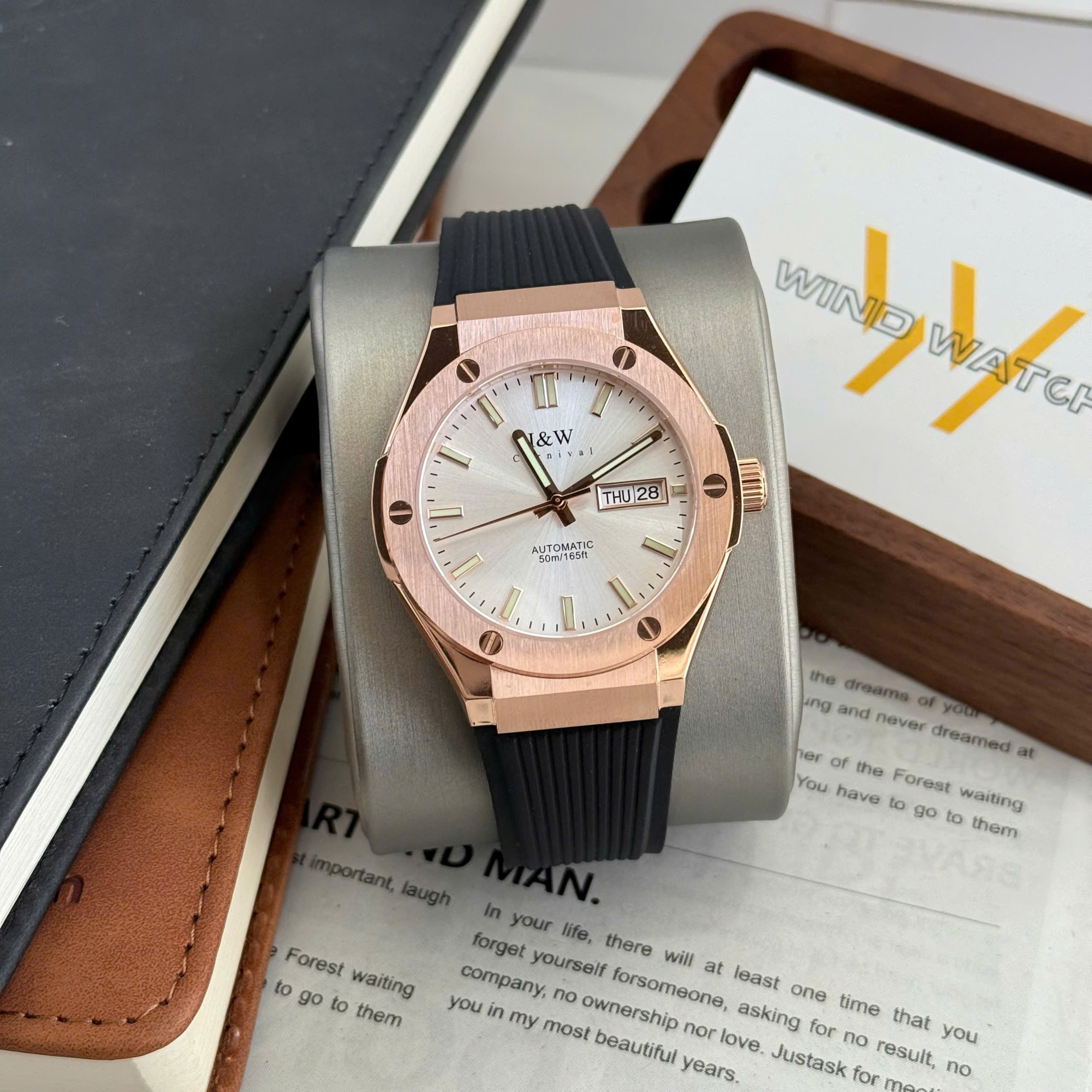 I&W Carnival 55851G-VH - Viền Trơn - Trắng 2 I&W Carnival 55851G Rosegold Mặt Trắng