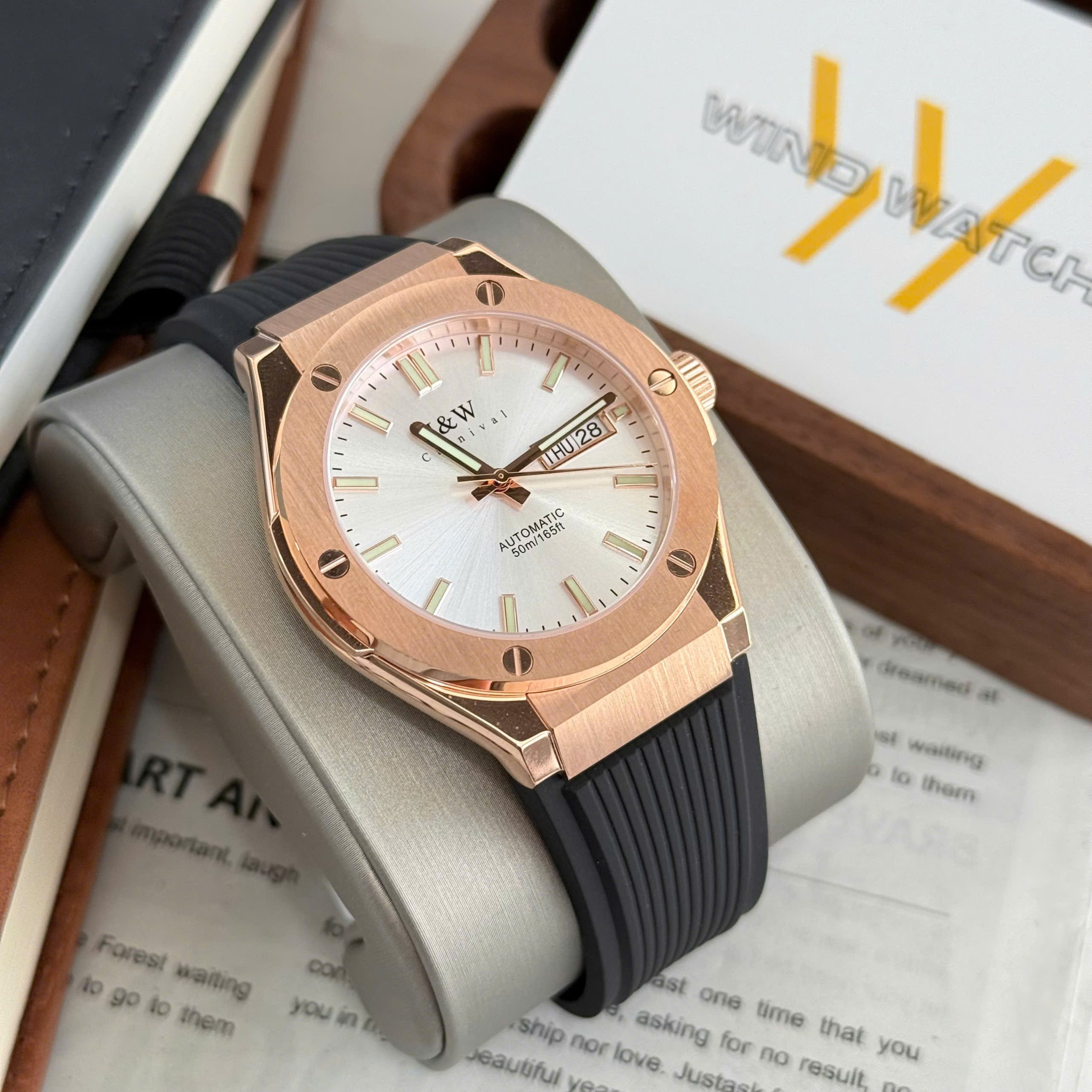 I&W Carnival 55851G-VH - Viền Trơn - Trắng 3 I&W Carnival 55851G Rosegold Mặt Trắng