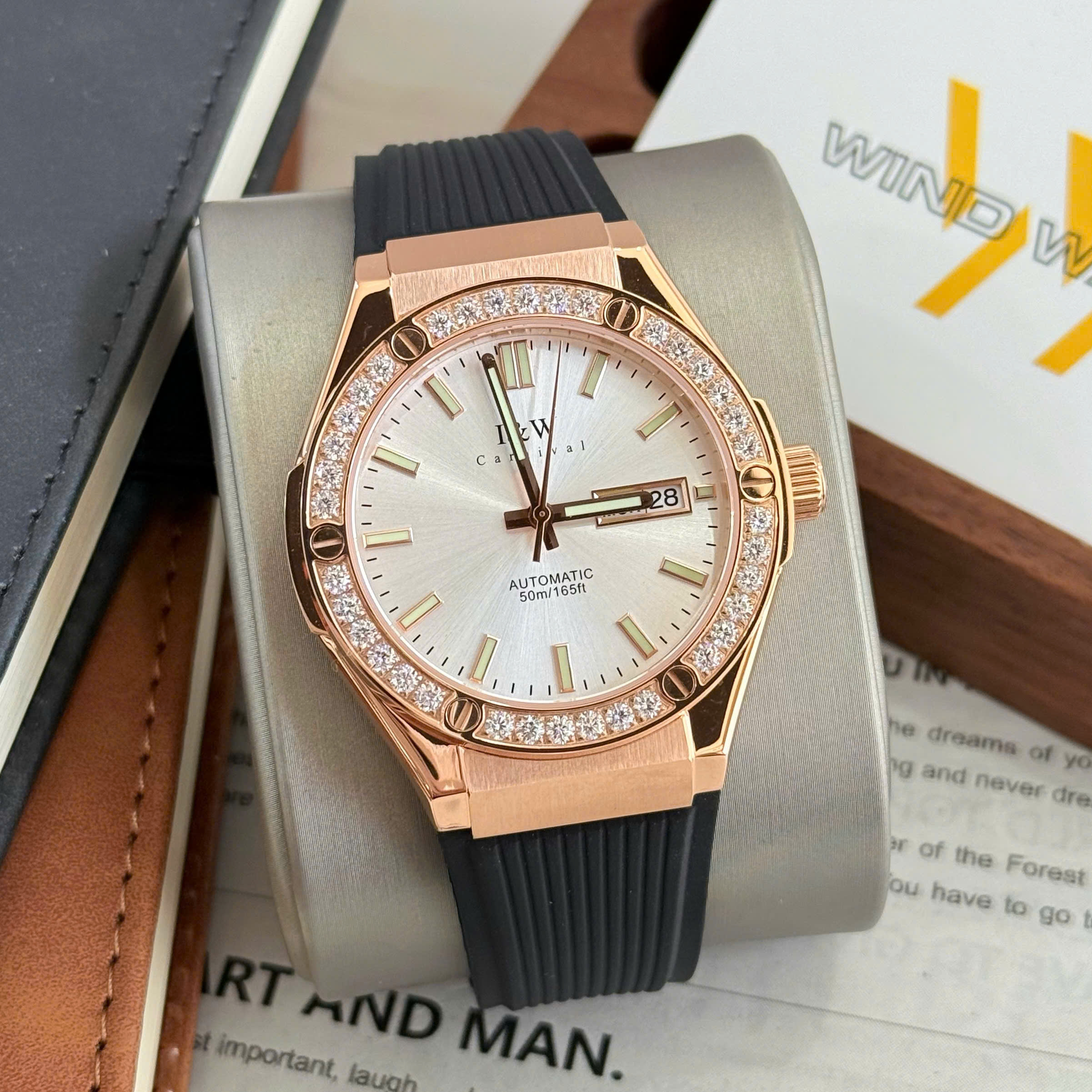 I&W Carnival 55851G-VH - Viền Đá - Trắng 2 I&W Carnival 55851G Rosegold Mặt Trắng