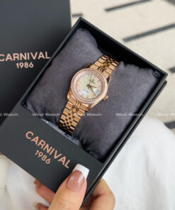 Đồng Hồ Nữ Carnival 8131L2-VH-TK Xà Cừ Trắng