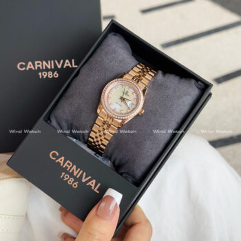 Đồng Hồ Nữ Carnival 8131L2-VH-TK Xà Cừ Trắng