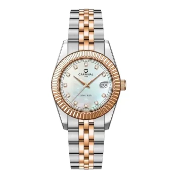 Đồng Hồ Carnival Nữ 8131L-CH-TK Xà cừ trắng