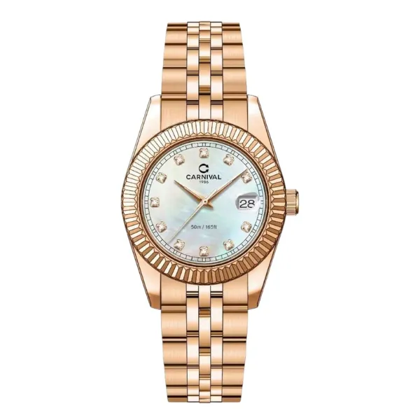 CARNIVAL 8131L-VH-TK XÀ CỪ TRẮNG 1 Đồng Hồ Carnival Nữ 8131L-VH-TK Xà cừ trắng