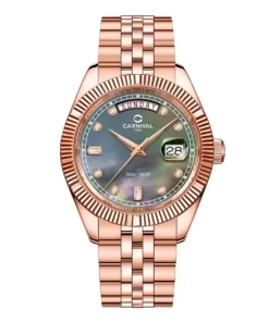 Đồng hồ nam Carnival 8190G-VH-DK Xà cừ đen