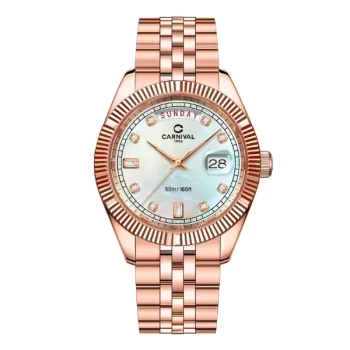 Đồng hồ nam Carnival 8190G-VH-TK Xà cừ trắng
