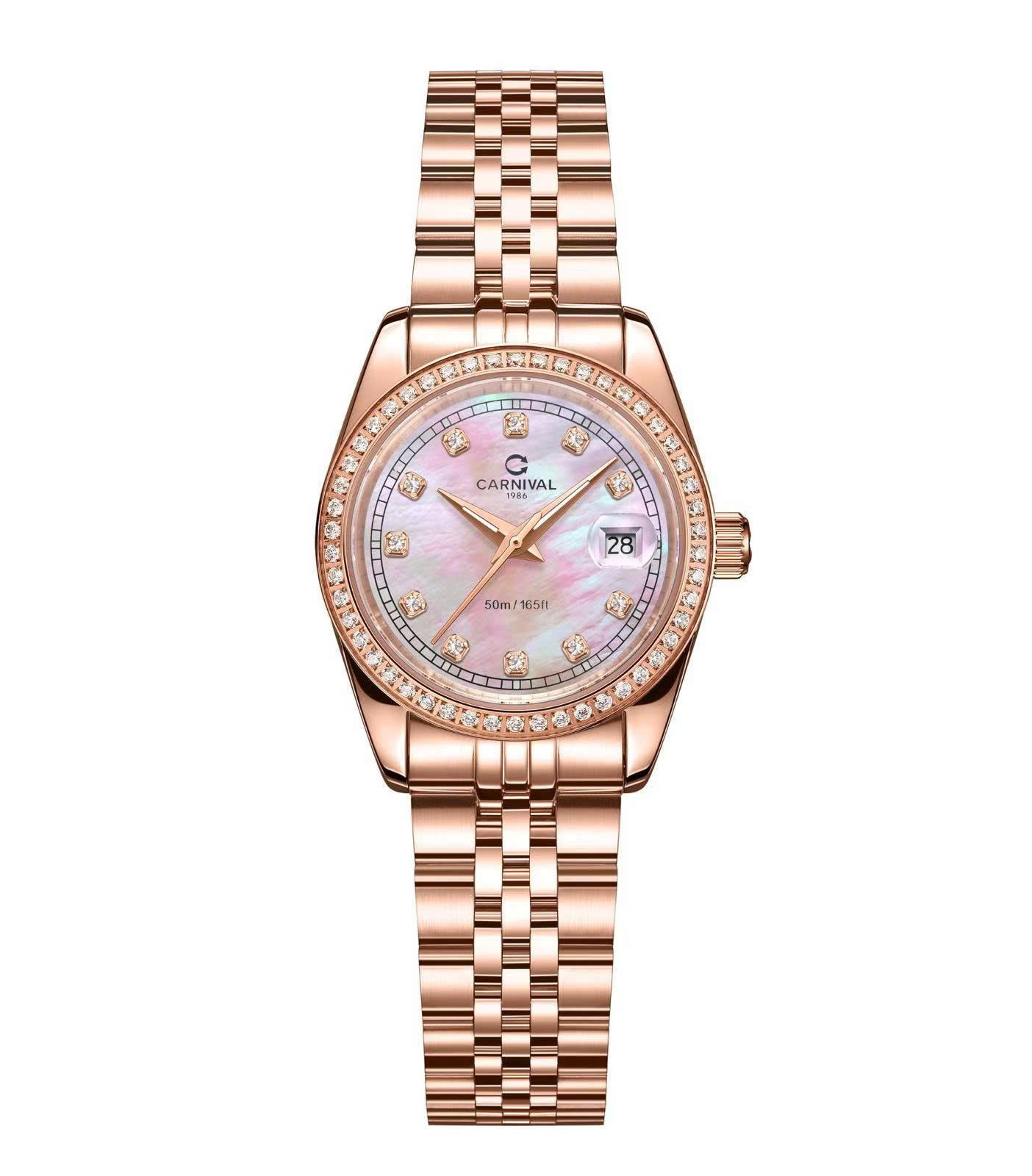 CARNIVAL 8131L2-VH-HK XÀ CỪ HỒNG 1 Đồng hồ nữ Carnival 8131L2-VH-HK Xà Cừ Hồng