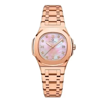 Đồng Hồ Carnival Nữ 8160L-VH-XCH Xà Cừ Hồng