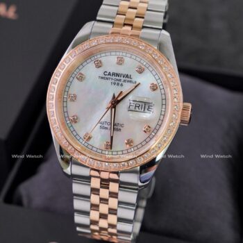 Đồng Hồ Carnival Nam 8131G2-CH-TK (Xà Cừ Trắng)