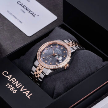 Đồng Hồ Carnival Nam 8131G2-CH-DK (Hắc Xà Cừ)