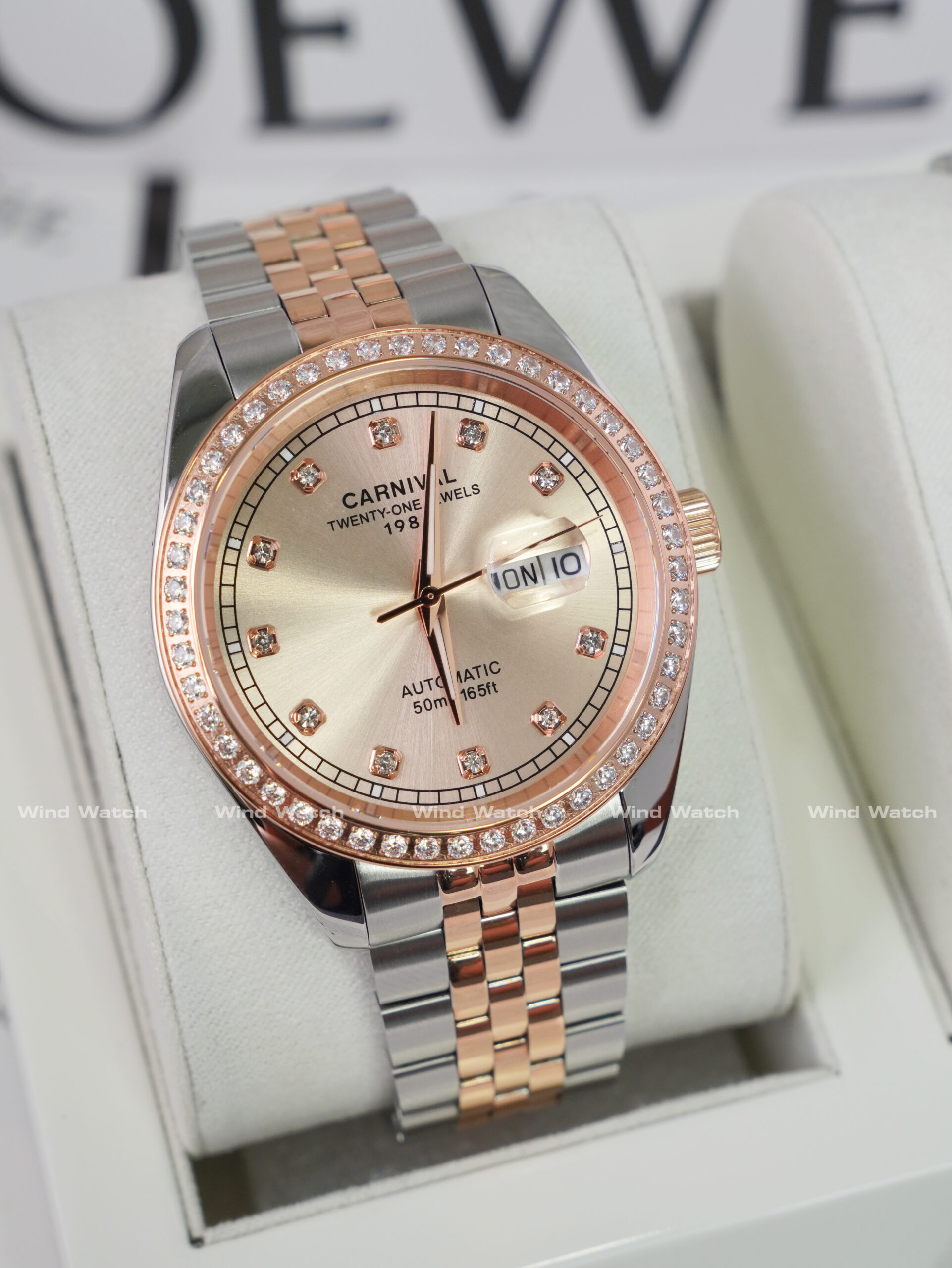 Đồng Hồ Đôi Carnival 8131D2-CH-NN (Sundust - Viền Đá) 5 Đồng Hồ Đôi Carnival 8131D2-CH-NN (Sundust - Viền Đá) - Ảnh 5