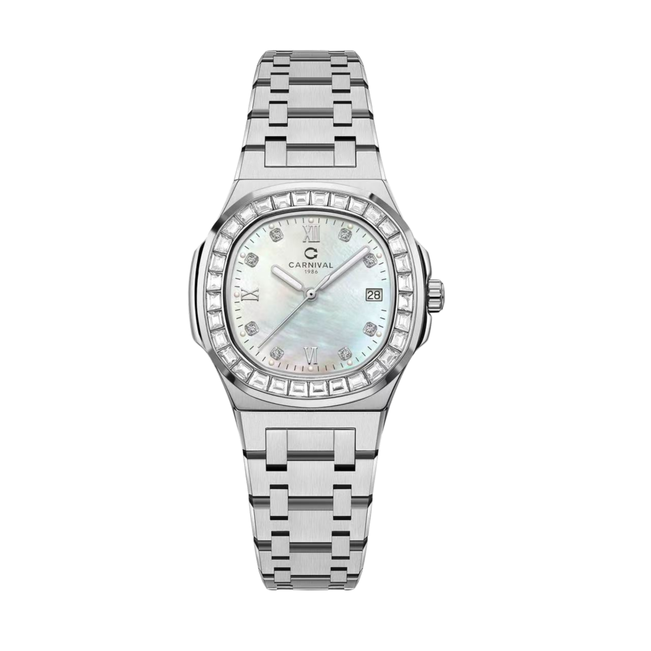 Đồng Hồ Carnival Nữ 8160L2-VT-TK (Xà Cừ Trắng) 1 Đồng Hồ Carnival Nữ 8160L2-VT-TK (Xà Cừ Trắng)