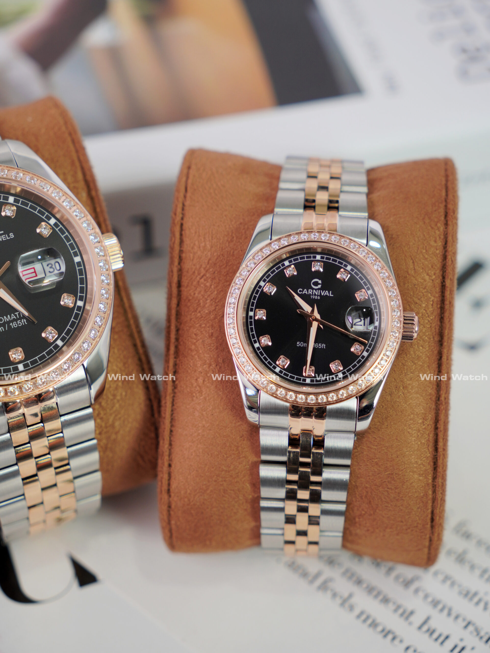 Đồng Hồ Đôi Carnival 8131D2-CH-D (Viền Đá) 3 Đồng Hồ Đôi Carnival 8131D2-CH-D (Viền Đá) - Ảnh 3