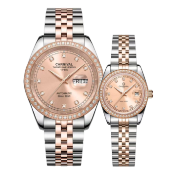Đồng Hồ Đôi Carnival 8131D2-CH-NN (Sundust - Viền Đá)